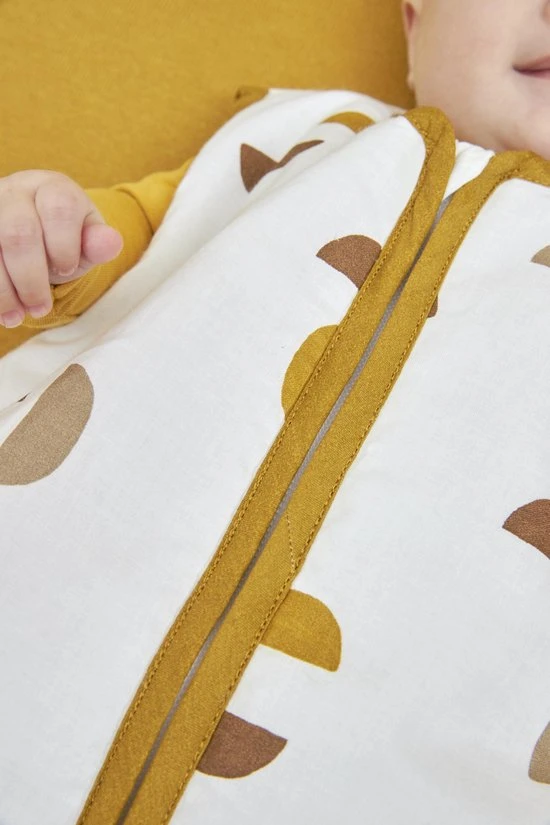 Flash-uitverkoop ???? Meyco Winter Baby Slaapzak Gevoerd Shapes - Honey Gold - 90cm ???? - Afbeelding 4